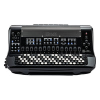 Front view of Korg FISA SUPREMA Aero Digital Accordion Buttons on white background