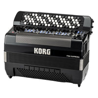 Top view of Korg FISA SUPREMA Aero Digital Accordion Buttons on white background