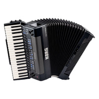 Angled view of Korg FISA SUPREMA Aero Digital Accordion Piano on white background