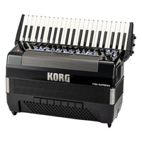 Top view of Korg FISA SUPREMA Aero Digital Accordion Piano on white background