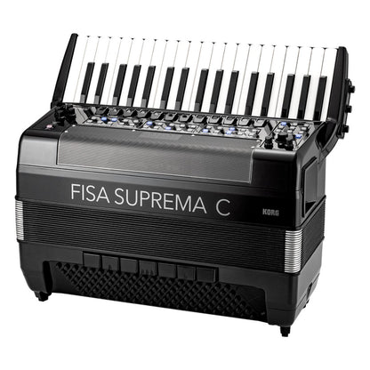 Top view of Korg FISA SUPREMA C Aero Digital Accordion Buttons on white background