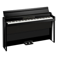 Front view of Korg G1 Air Digital Piano Black on white background