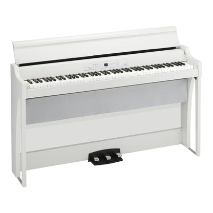 Front view of Korg G1 Air Digital Piano White on white background