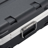Close up view of Korg HC-KRONOS2 61 BLK Hard Case handle on white background