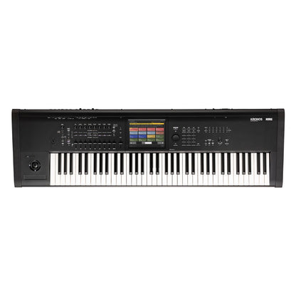 Top view of Korg KRONOS Music Workstation 73 Keys on white background