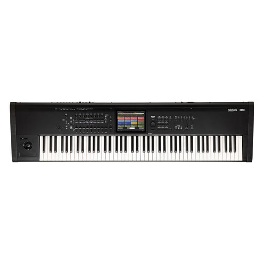 Top view of Korg KRONOS Music Workstation 88 Keys on white background