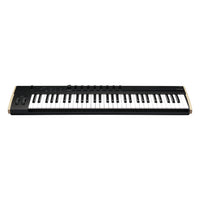 Front view of Korg Keystage Poly AT MIDI Keyboard 61 Keys on white background