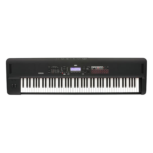 Top view of Korg Kross 2 88 Keys on white background