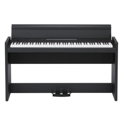 Front view of Korg LP-380 Black on white background