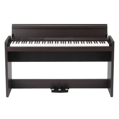 Front view of Korg LP-380 Rosewood on white background
