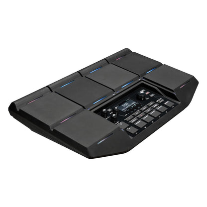 Angled view of Korg MPS-10 Drum, Percussion, and Sampler Pad on white background
