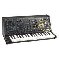 Angled view of Korg MS-20 mini Monophonic Synthesizer on white background
