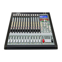 Angled front view of Korg MW-1608 Black on white background