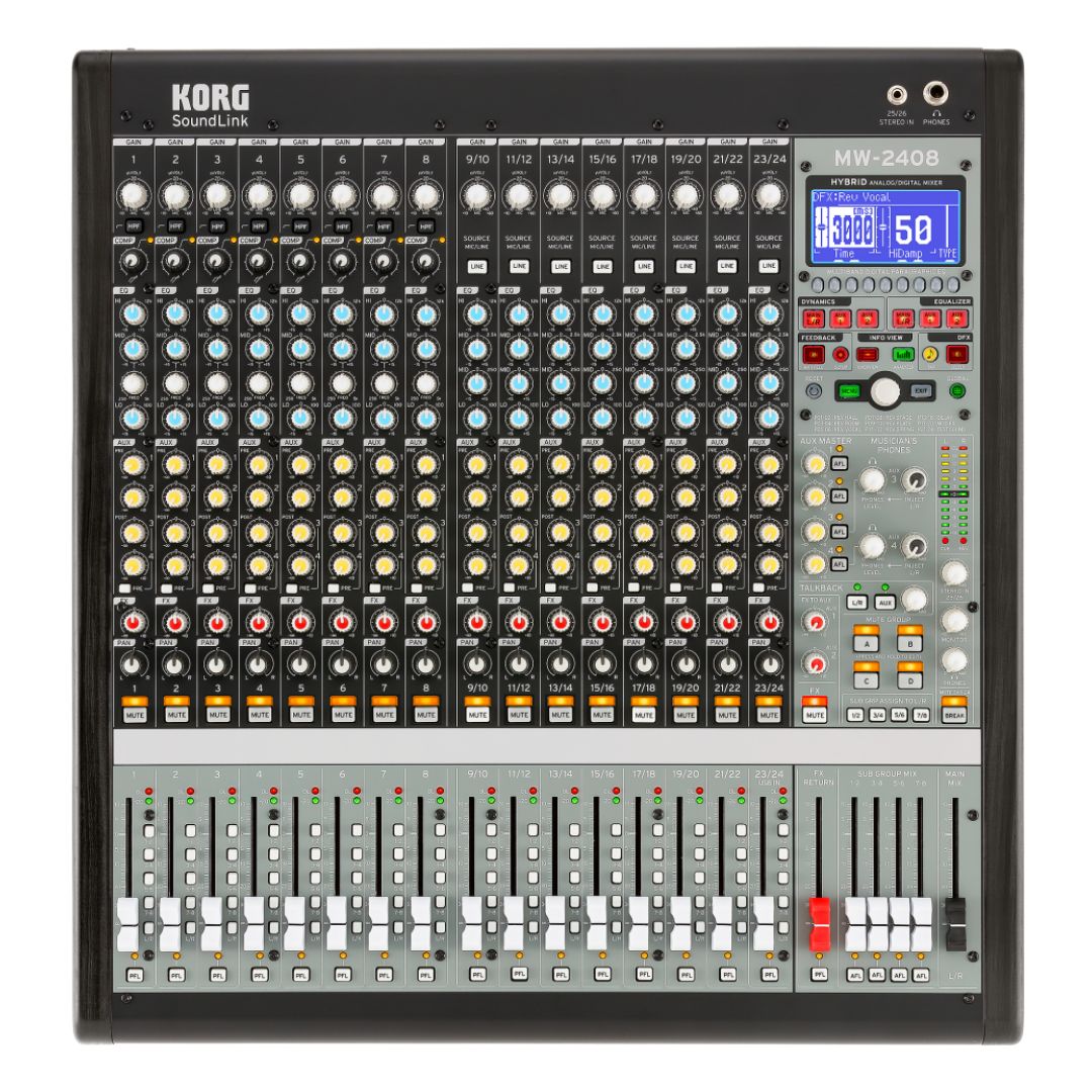 Front view of Korg MW-2408 on white background
