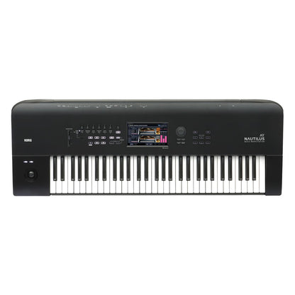 Top view of Korg NAUTILUS AT 61 Keys on white background