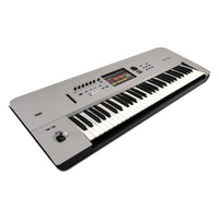 Angled view of Korg NAUTILUS AT 61 Keys Gray on white background