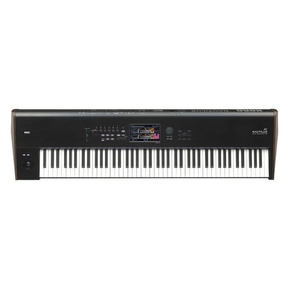 Top view of Korg NAUTILUS AT 88 Keys on white background