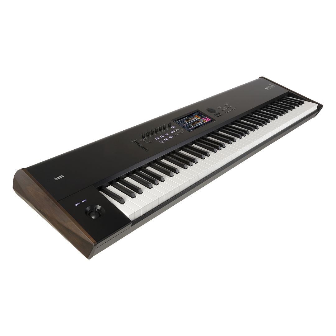 Angled view of Korg NAUTILUS AT 88 Keys on white background