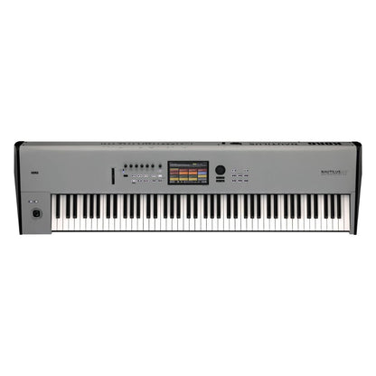 Top view of Korg NAUTILUS AT 88 Keys Gray on white background