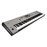 Angled view of Korg NAUTILUS AT 88 Keys Gray on white background