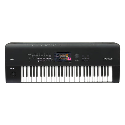 Top view of Korg NAUTILUS 61 Keys on white background