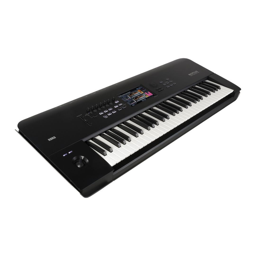 Angled front view of Korg NAUTILUS 61 Keys on white background