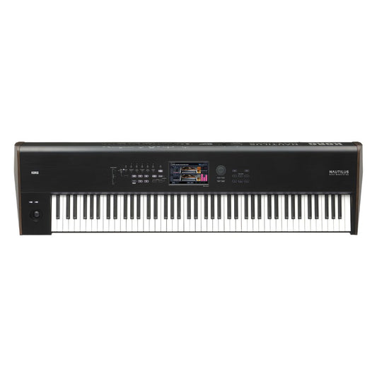Top view of Korg NAUTILUS 88 Keys on white background