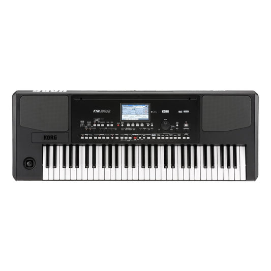 Top view of Korg Pa300 on white background