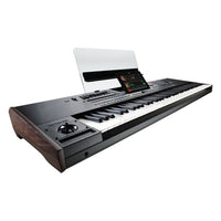 Angled front view of Korg Pa5X Professional Arranger 76 Keys on white background