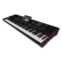 Angled front view of Korg Pa5X Professional Arranger 76 Keys Oriental on white background