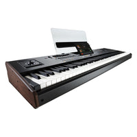 Angled front view of Korg Pa5X Professional Arranger 88 Keys on white background