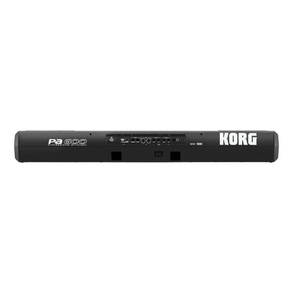 Rear view of Korg Pa600 on white background