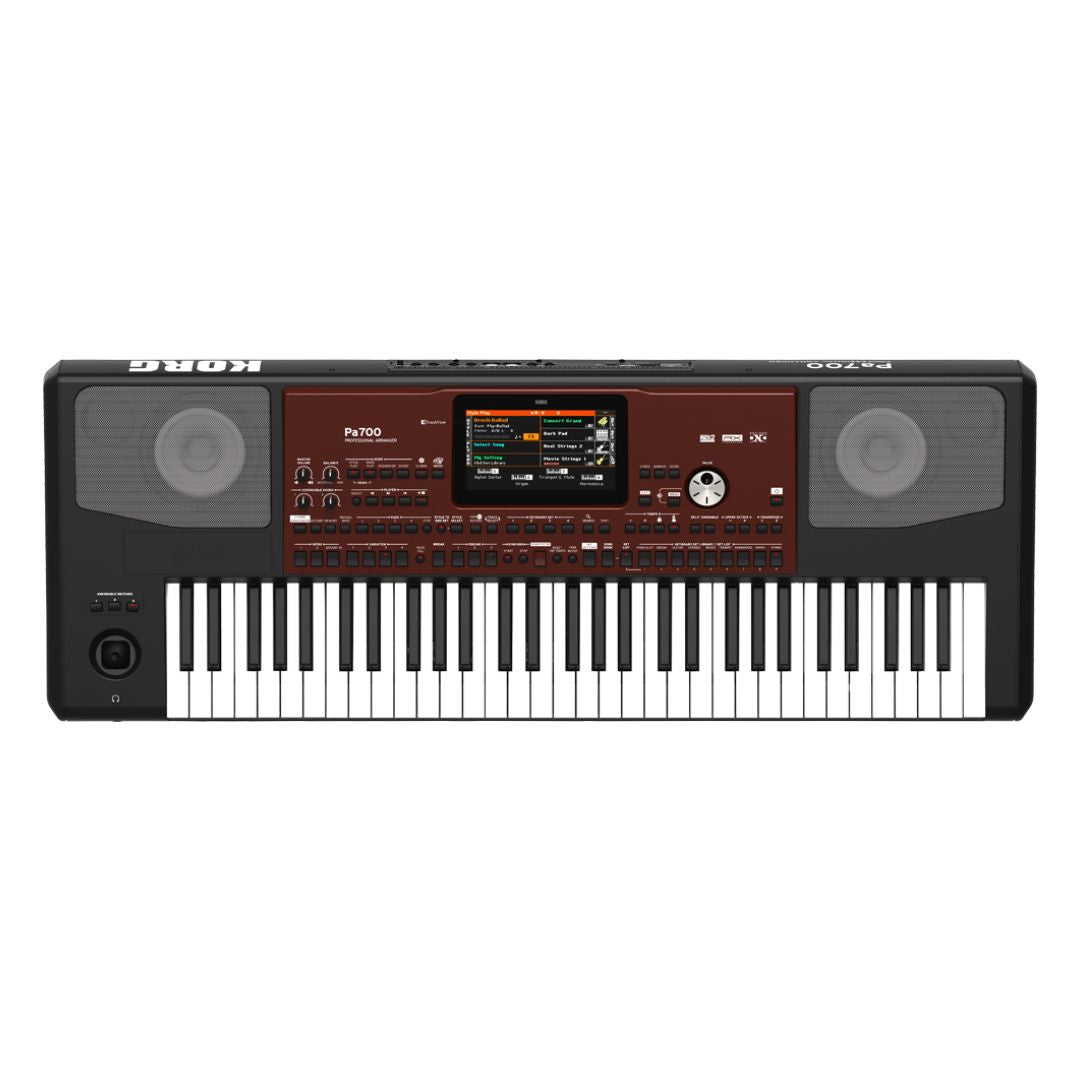 Top view of Korg Pa700 on white background