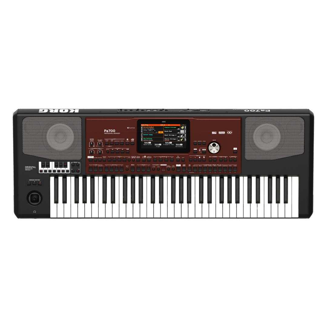 Top view of Korg Pa700 Oriental on white background