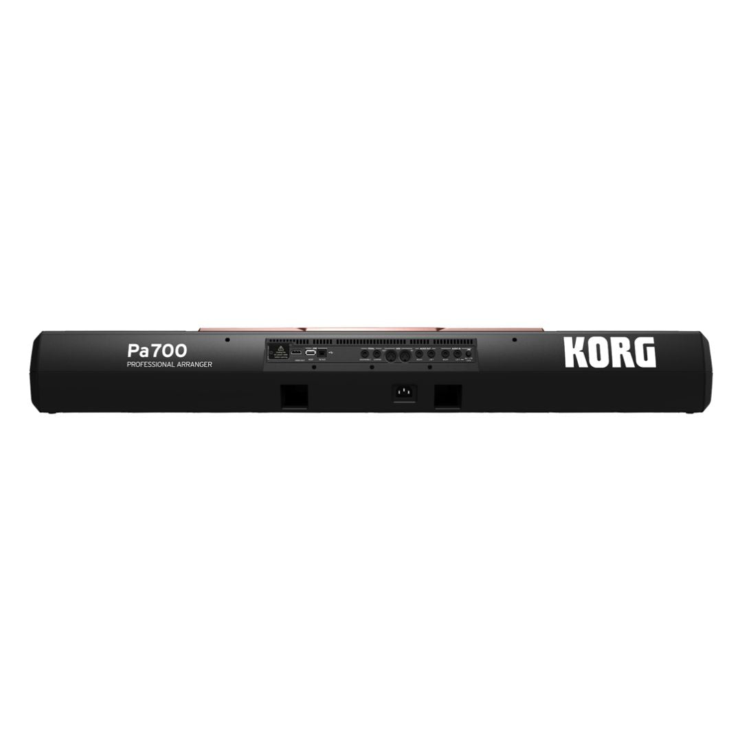 Rear view of Korg Pa700 Oriental on white background