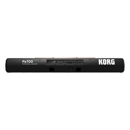 Rear view of Korg Pa700 on white background