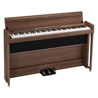 Angled front view of Korg Poetry Digital Piano on white background