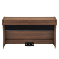 Front view of Korg Poetry Digital Piano closed lid on white background