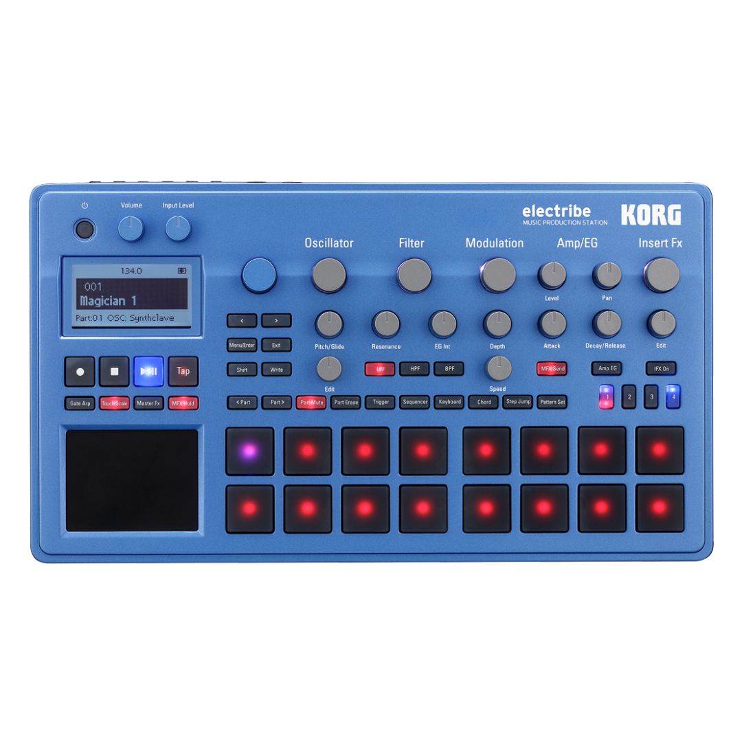 Top view of Korg electribe on white background