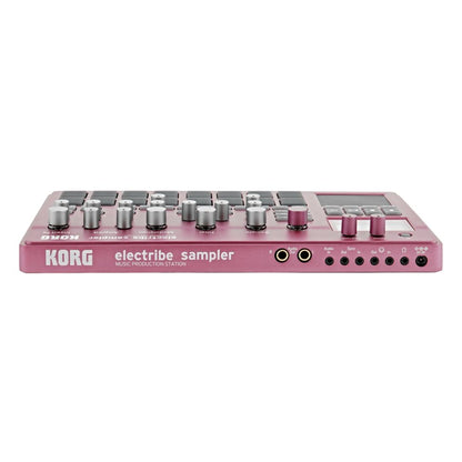 Rear view of Korg electribe sampler on white background