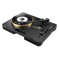 Angled view of Korg handytraxx 1bit on white background