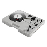 Angled top view of Korg handytraxx play on white background