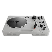 Front view of Korg handytraxx play on white background