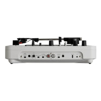 Side view of Korg handytraxx play on white background