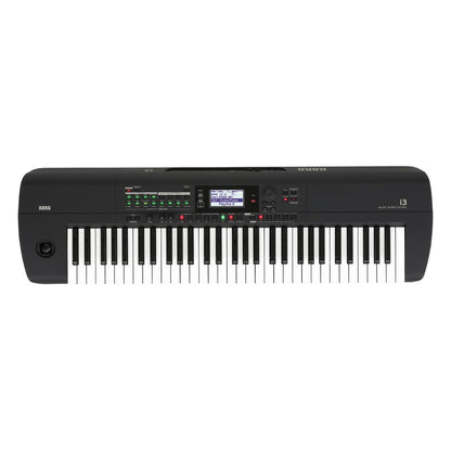Top view of Korg i3 Super Matte Black on white background