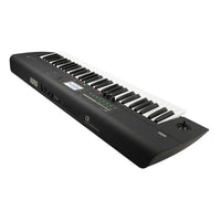 Angled view of Korg i3 Super Matte Black on white background