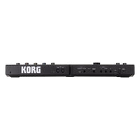 Rear view of Korg microKORG2 Black on white background