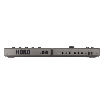 Rear view of Korg microKORG2 on white background