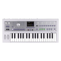 Top view of Korg microKORG2 White on white background