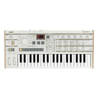 Front view of Korg microKORG S on white background